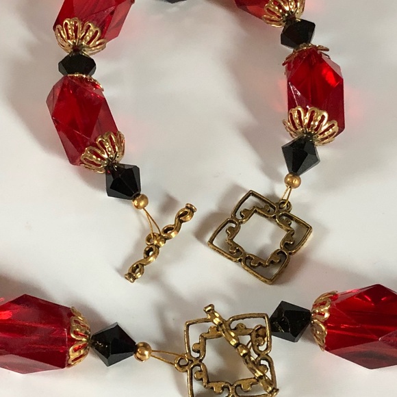 Jewelry Beautiful Red And Black Jewelry Set Poshmark
